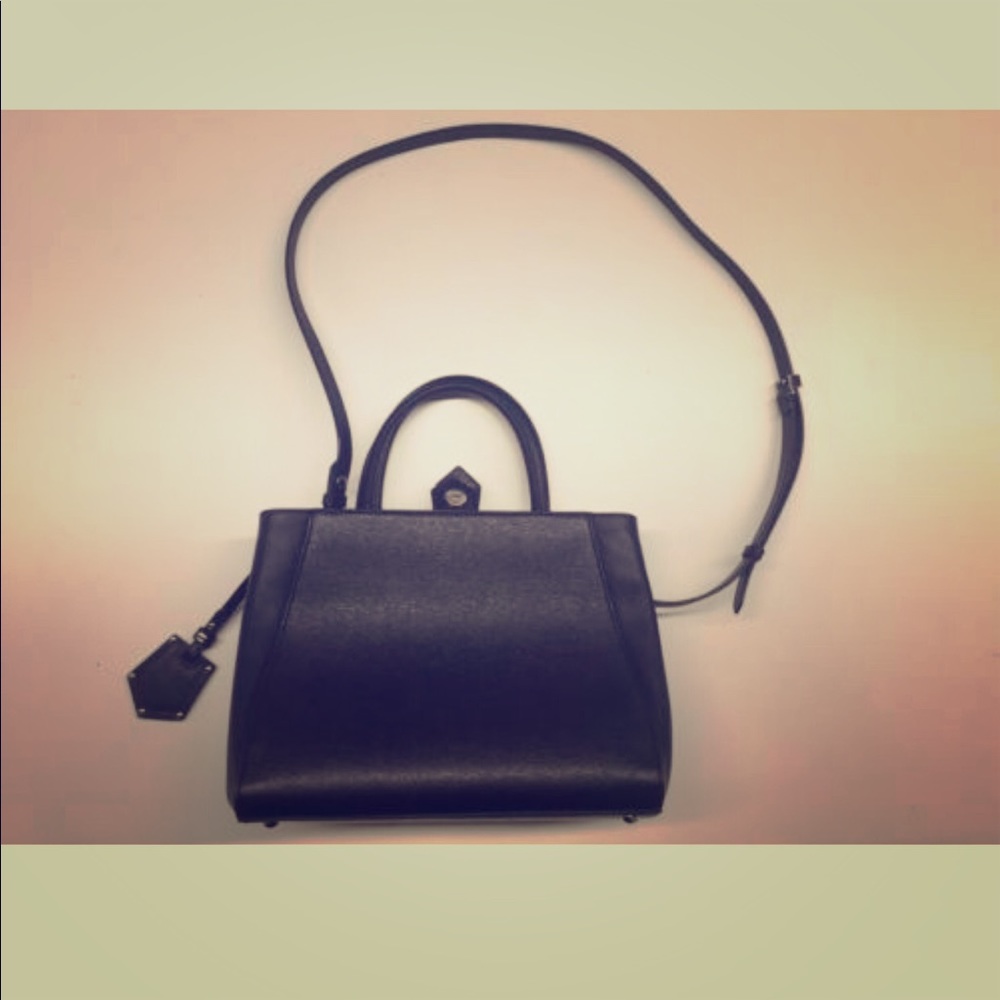 Authentic Fendi Black Leather Petite 2jours